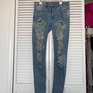 High Rise Distressed Jeans